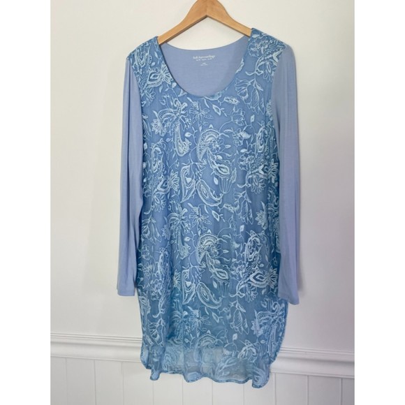 Soft Surroundings 100% Silk Lace whimsical Fairy Romantic Tunic Top Large h42 - Picture 2 of 14